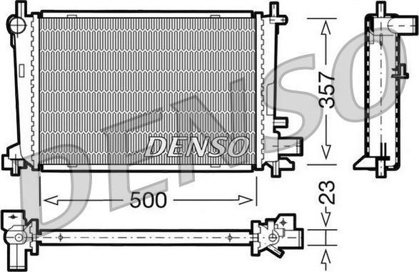 Denso DRM10038 - Radiator, engine cooling autospares.lv