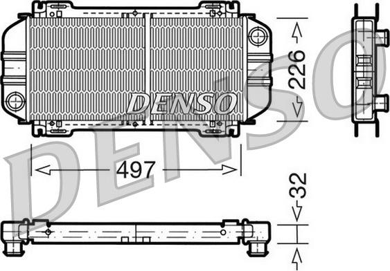 Denso DRM10033 - Radiator, engine cooling autospares.lv