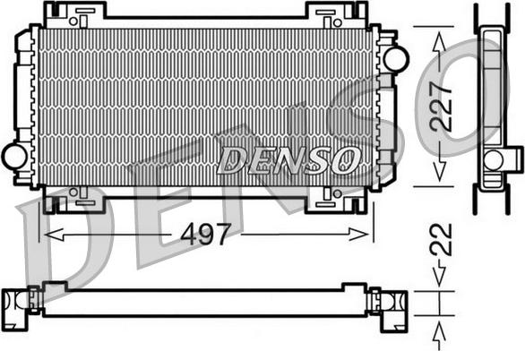 Denso DRM10032 - Radiator, engine cooling autospares.lv