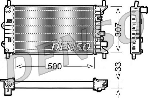 Denso DRM10024 - Radiator, engine cooling autospares.lv