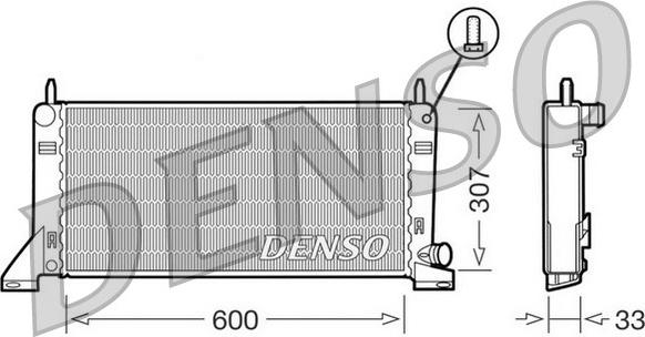 Denso DRM10020 - Radiator, engine cooling autospares.lv