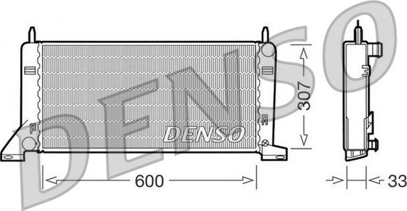 Denso DRM10021 - Radiator, engine cooling autospares.lv