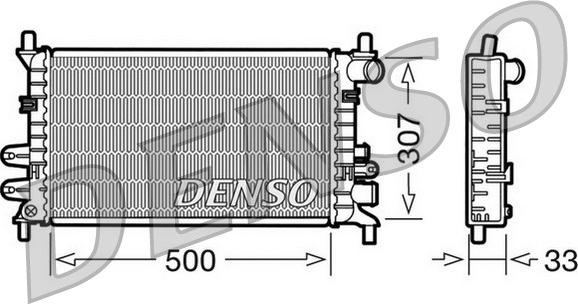 Denso DRM10027 - Radiator, engine cooling autospares.lv