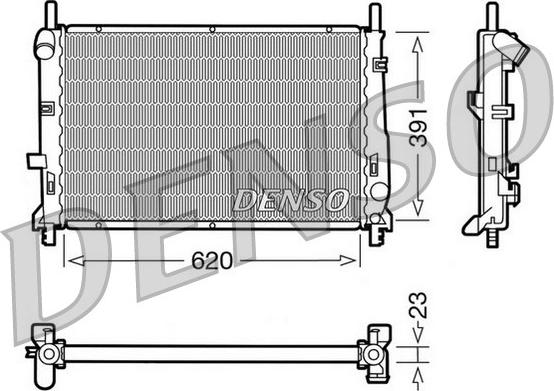 Denso DRM10070 - Radiator, engine cooling autospares.lv