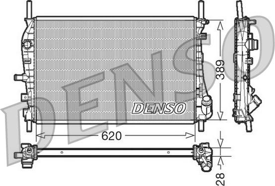 Denso DRM10073 - Radiator, engine cooling autospares.lv