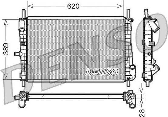 Denso DRM10072 - Radiator, engine cooling autospares.lv