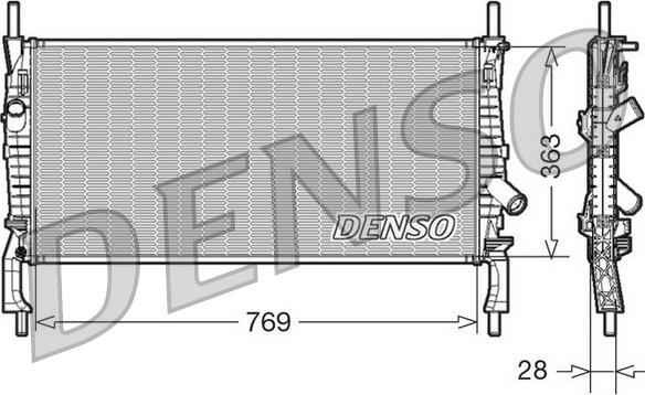 Denso DRM10106 - Radiator, engine cooling autospares.lv