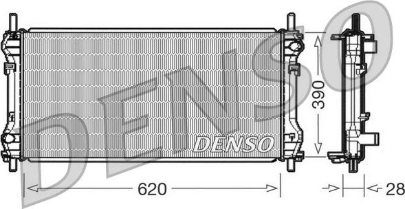 Denso DRM10102 - Radiator, engine cooling autospares.lv