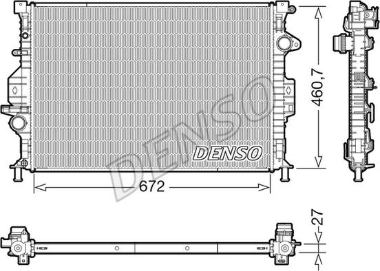 Denso DRM10115 - Radiator, engine cooling autospares.lv