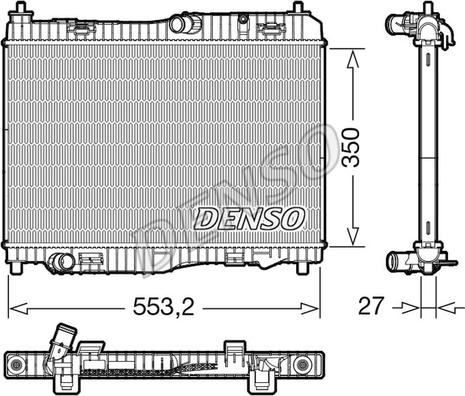 Denso DRM10116 - Radiator, engine cooling autospares.lv