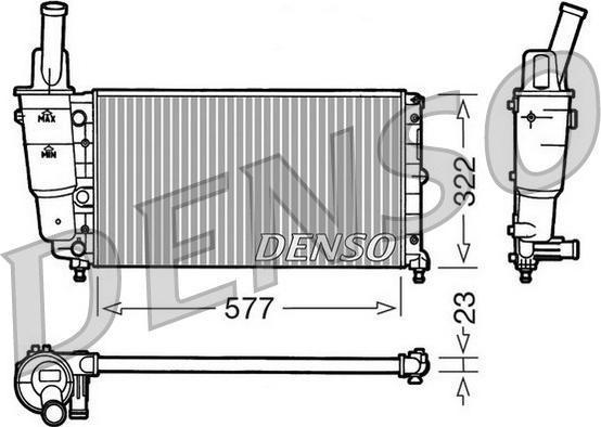 Denso DRM13004 - Radiator, engine cooling autospares.lv