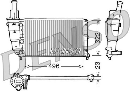 Denso DRM13003 - Radiator, engine cooling autospares.lv