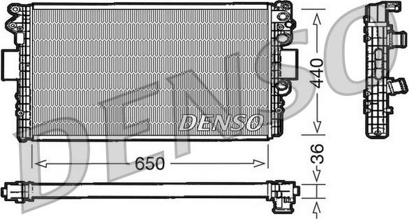 Denso DRM12004 - Radiator, engine cooling autospares.lv