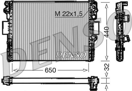 Denso DRM12005 - Radiator, engine cooling autospares.lv