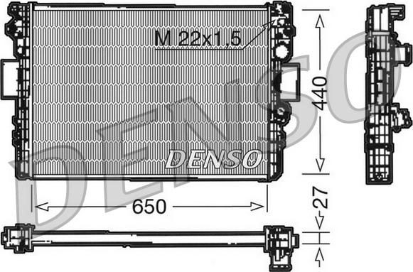 Denso DRM12003 - Radiator, engine cooling autospares.lv