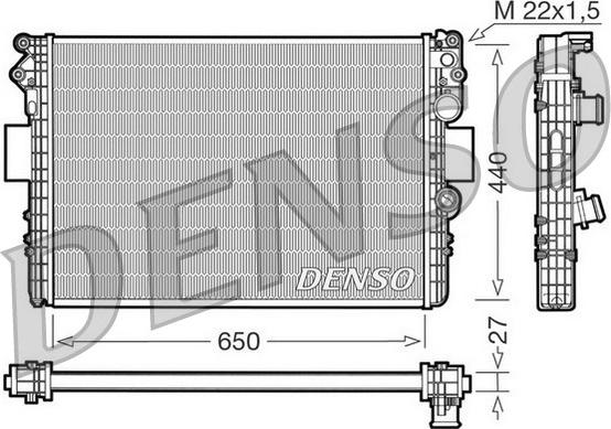 Denso DRM12002 - Radiator, engine cooling autospares.lv