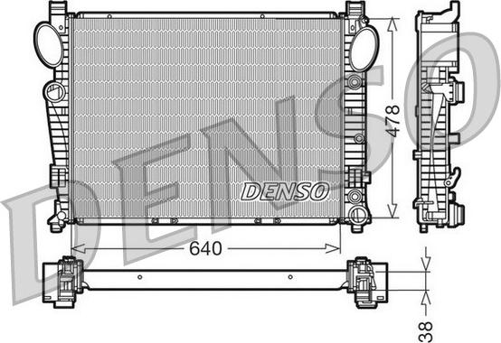 Denso DRM17094 - Radiator, engine cooling autospares.lv