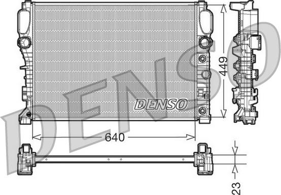 Denso DRM17090 - Radiator, engine cooling autospares.lv