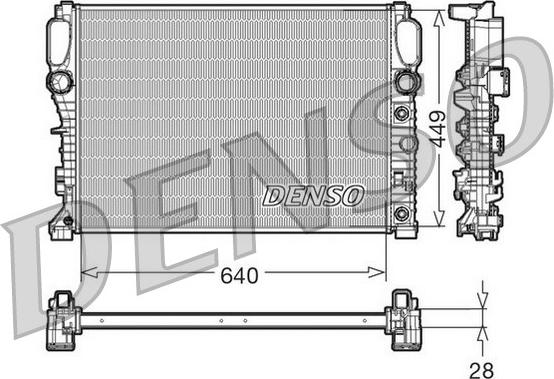 Denso DRM17091 - Radiator, engine cooling autospares.lv