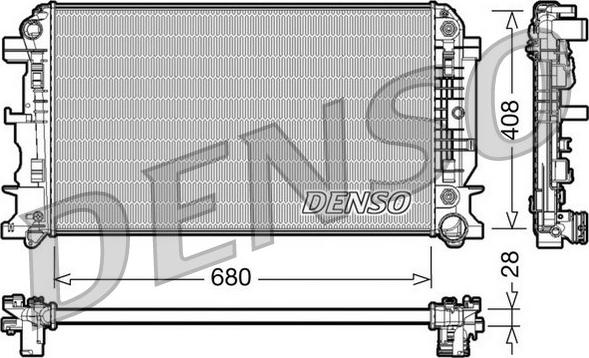 Denso DRM17044 - Radiator, engine cooling autospares.lv