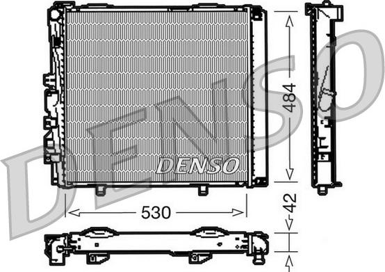 Denso DRM17040 - Radiator, engine cooling autospares.lv