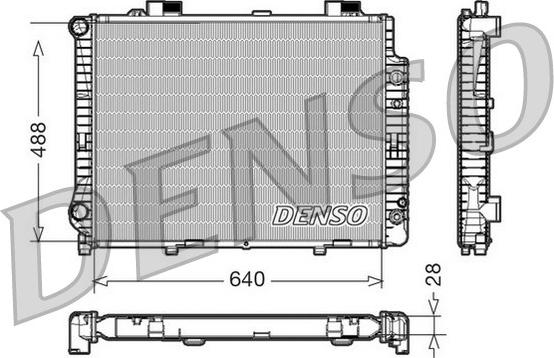 Denso DRM17041 - Radiator, engine cooling autospares.lv