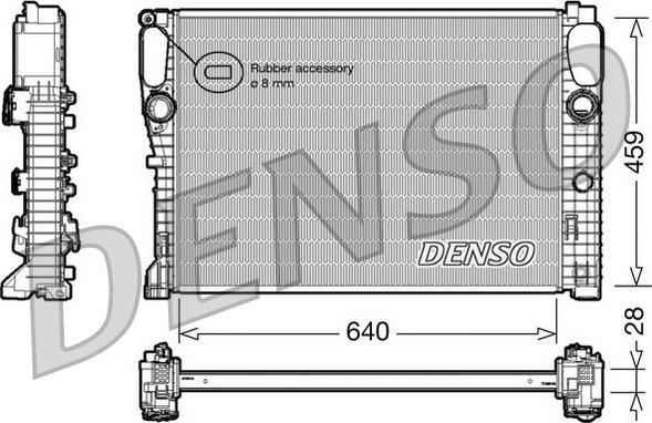 Denso DRM17042 - Radiator, engine cooling autospares.lv