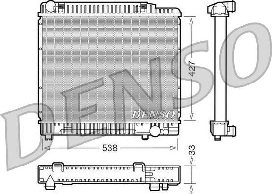 Denso DRM17050 - Radiator, engine cooling autospares.lv