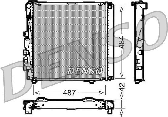 Denso DRM17053 - Radiator, engine cooling autospares.lv