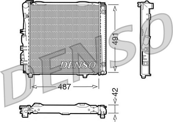 Denso DRM17052 - Radiator, engine cooling autospares.lv