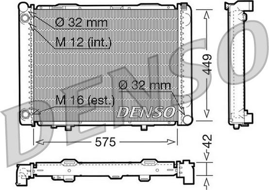 Denso DRM17069 - Radiator, engine cooling autospares.lv