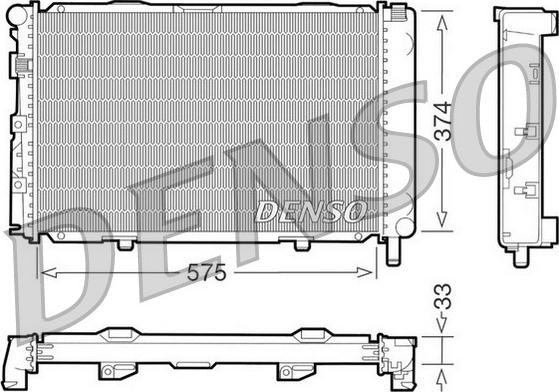 Denso DRM17064 - Radiator, engine cooling autospares.lv