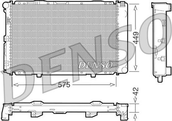 Denso DRM17065 - Radiator, engine cooling autospares.lv