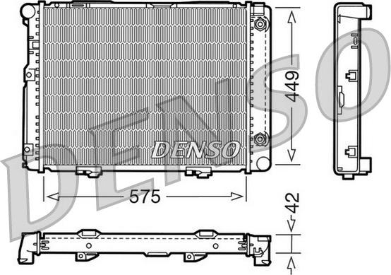 Denso DRM17060 - Radiator, engine cooling autospares.lv