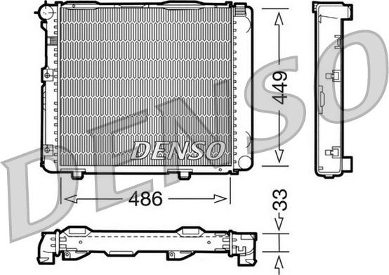 Denso DRM17068 - Radiator, engine cooling autospares.lv