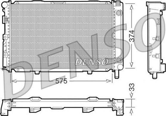 Denso DRM17063 - Radiator, engine cooling autospares.lv