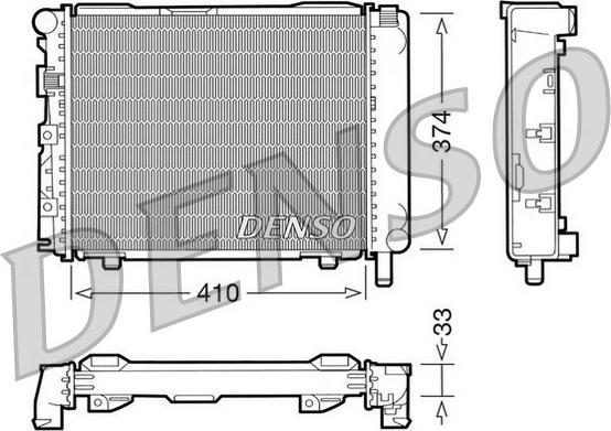 Denso DRM17062 - Radiator, engine cooling autospares.lv