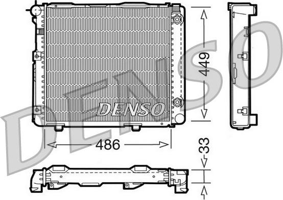 Denso DRM17067 - Radiator, engine cooling autospares.lv