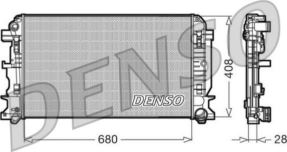 Denso DRM17009 - Radiator, engine cooling autospares.lv