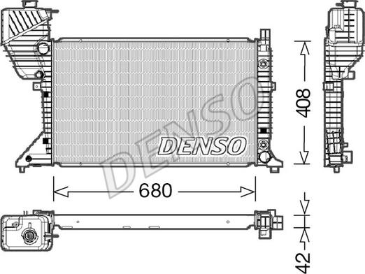 Denso DRM17019 - Radiator, engine cooling autospares.lv