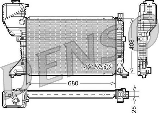 Denso DRM17015 - Radiator, engine cooling autospares.lv