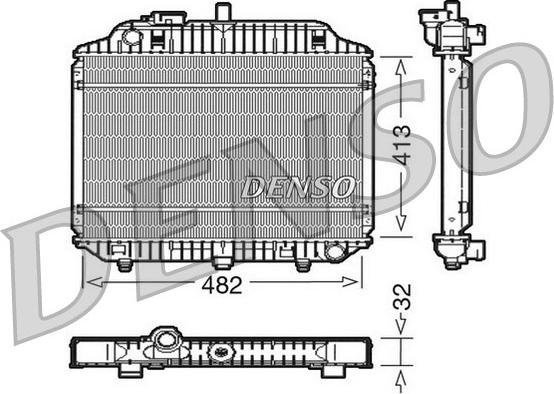 Denso DRM17010 - Radiator, engine cooling autospares.lv