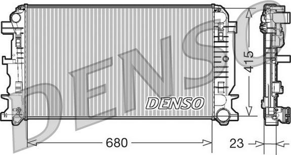 Denso DRM17018 - Radiator, engine cooling autospares.lv