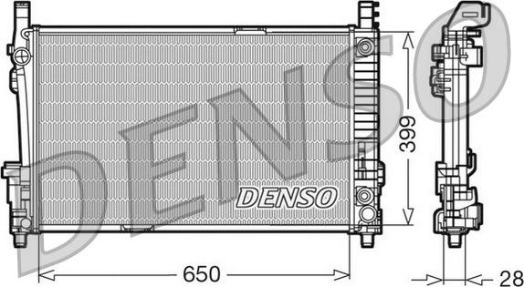 Denso DRM17013 - Radiator, engine cooling autospares.lv