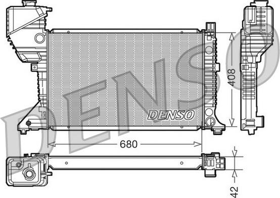 Denso DRM17017 - Radiator, engine cooling autospares.lv