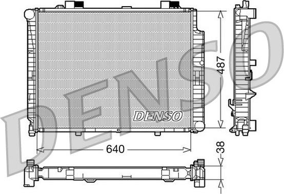 Denso DRM17085 - Radiator, engine cooling autospares.lv