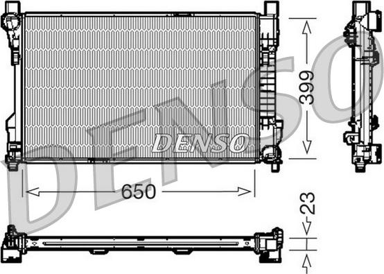 Denso DRM17081 - Radiator, engine cooling autospares.lv