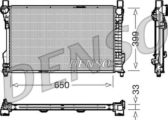 Denso DRM17082 - Radiator, engine cooling autospares.lv