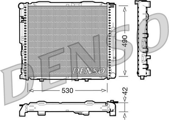 Denso DRM17034 - Radiator, engine cooling autospares.lv