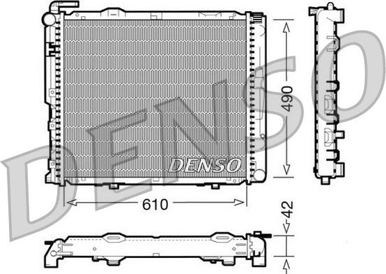 Denso DRM17035 - Radiator, engine cooling autospares.lv